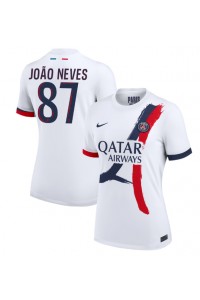 Fotbalové Dres Paris Saint-Germain Joao Neves #87 Dámské Venkovní Oblečení 2024-25 Krátký Rukáv